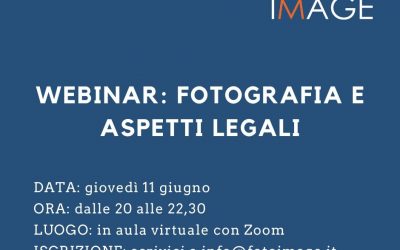 WEBINAR – Fotografia e aspetti legali – con l’Avv. Andrea Puligheddu -11 giugno 2020